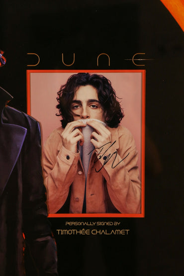 Timothee Chalamet Signed Dune 12x8 Photograph Framed Display - Memorabilia Framers Shop