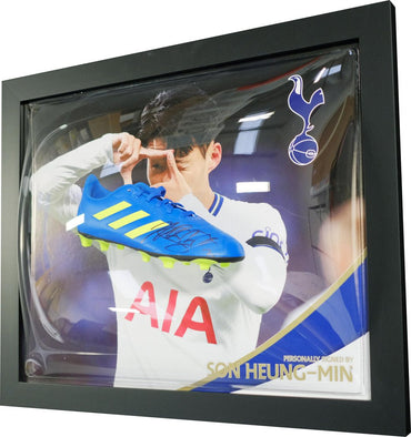 Tottenham boot signed by Son Heung-Min - Memorabilia Framers Shop