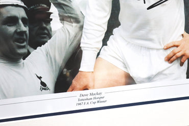 Tottenham Hotpspurs Dave Mckay signed frame display - Memorabilia Framers Shop