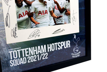 Tottenham Hotspur Squad 2021/22 Signed White Card Framed Display - Memorabilia Framers Shop