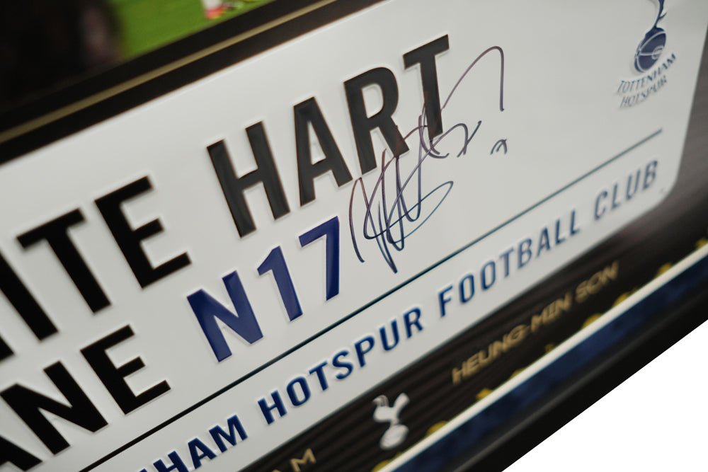 Tottenham signed roadsign by Heung Min Son - Memorabilia Framers Shop