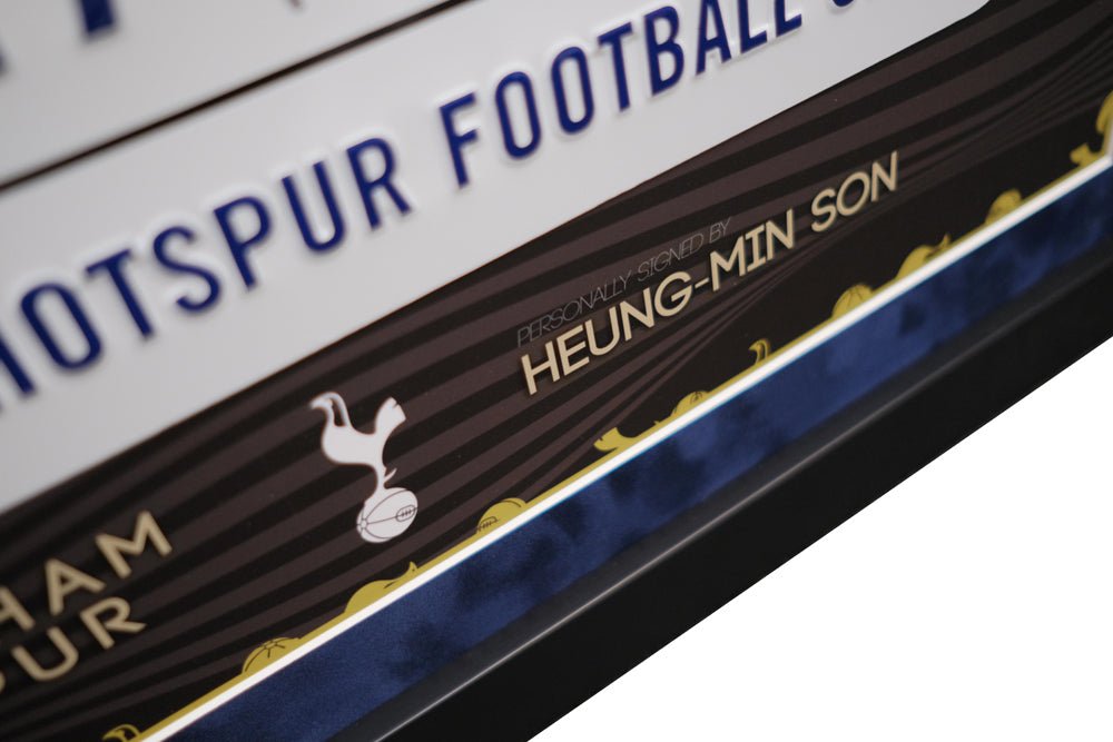 Tottenham signed roadsign by Heung Min Son - Memorabilia Framers Shop