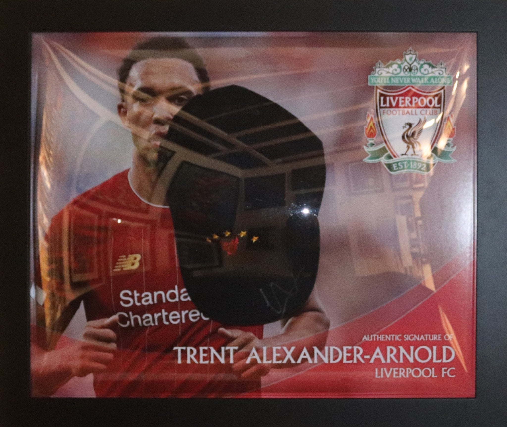 Trent Alexandre-Arnold Signed Liverpool Hat Framed Display - Memorabilia Framers Shop
