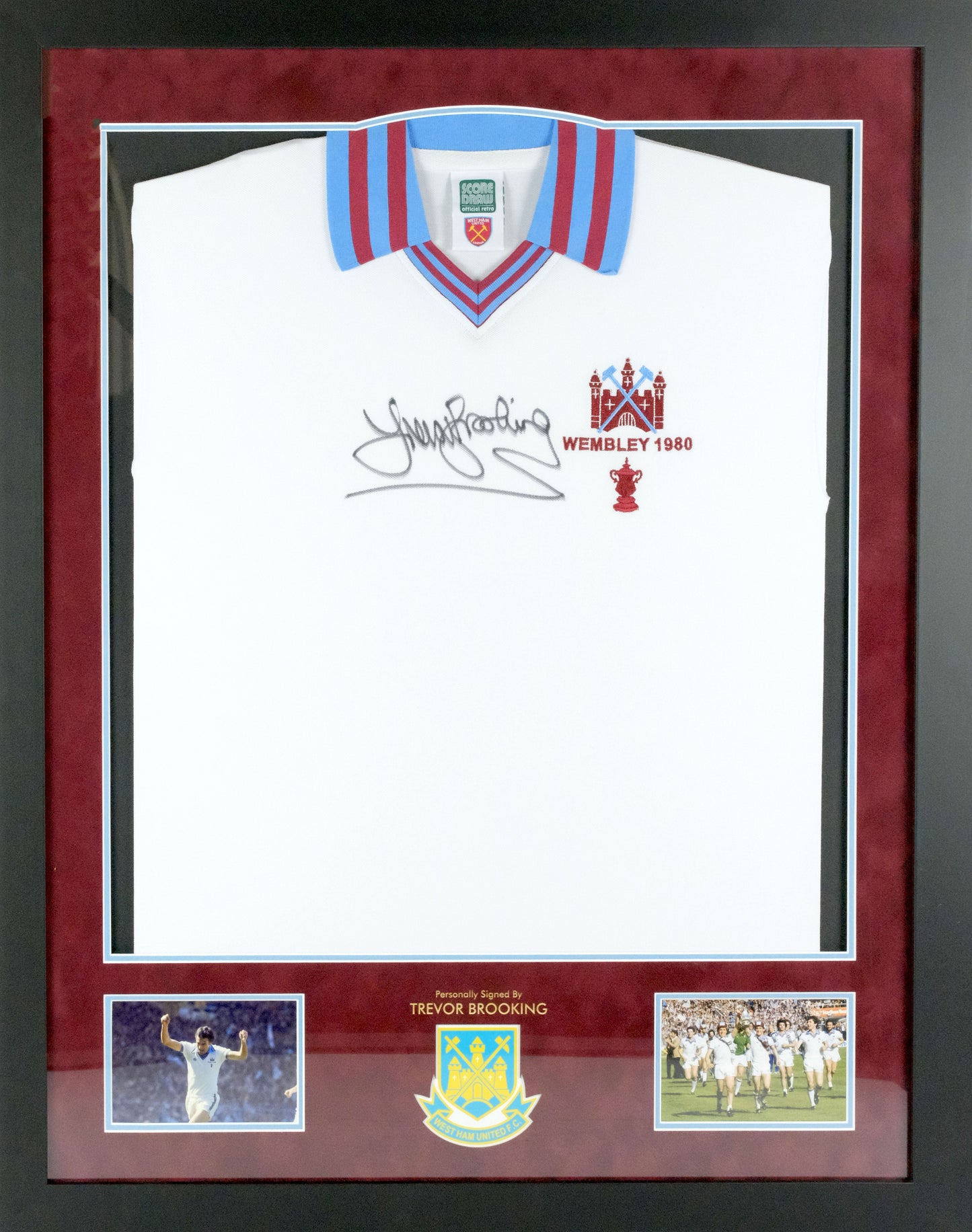 Trevor Brooking Signed Shirt Framed Display