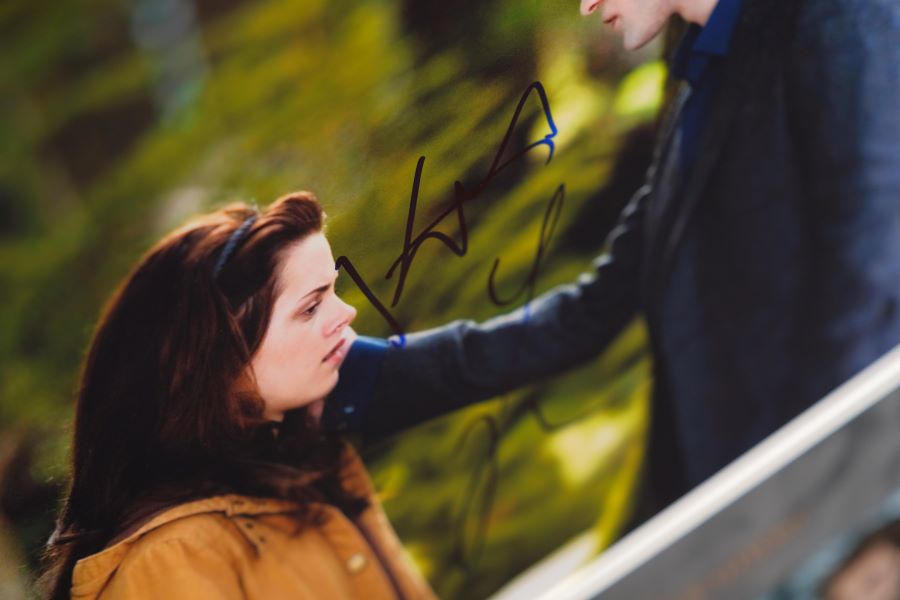 Twilight Photograph Display Signed by Robert Pattinson and Kristen Stewart - Memorabilia Framers Shop