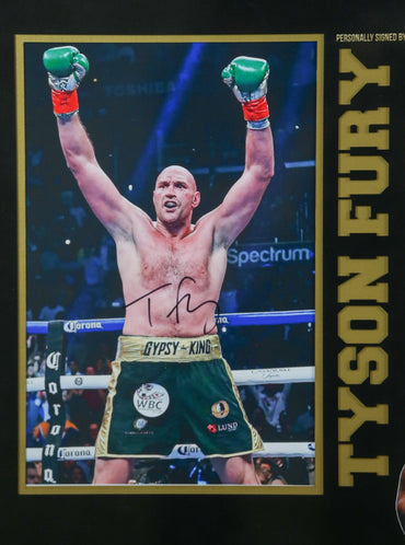 Tyson Fury Signed 12x8 Photograph Framed Display - Memorabilia Framers Shop