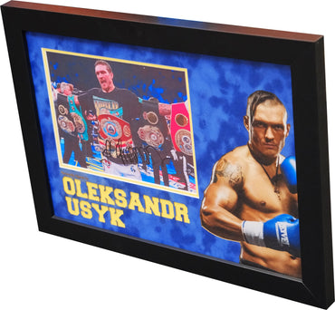Usyk Signed Photograph Display - Memorabilia Framers Shop