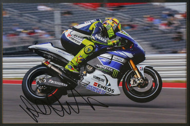 Valentino Rossi Signed 12x8 Photograph Framed Display - Memorabilia Framers Shop