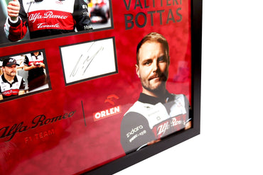 Valtteri Bottas Signed White Card Framed Display - Memorabilia Framers Shop