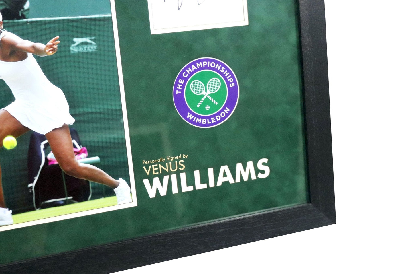 Venus Williams signed White Card Framed Display - Memorabilia Framers Shop