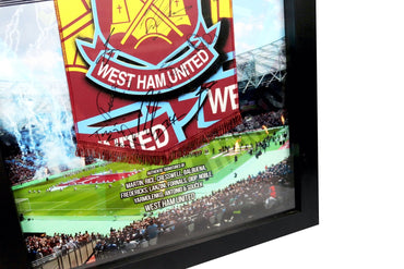 West Ham Signed Penant Framed Display - Memorabilia Framers Shop