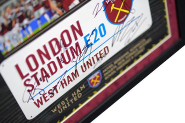 West Ham Squad Signed Road Sign - Memorabilia Framers Shop