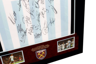 West Ham Squad Signed Shirt Framed Display - Memorabilia Framers Shop