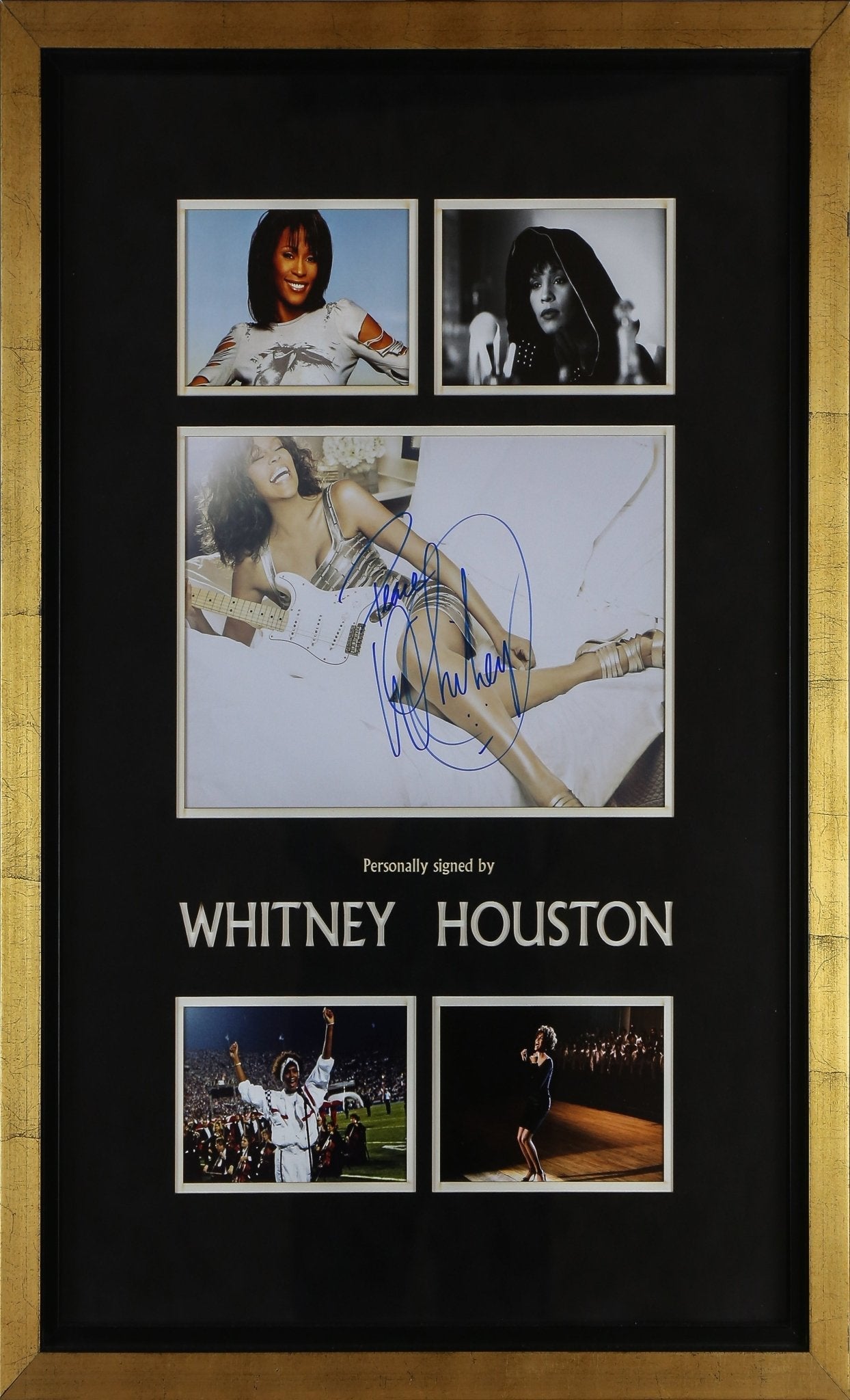 Whitney Houston Signed 12x8 Photograph Framed Display - Memorabilia Framers Shop