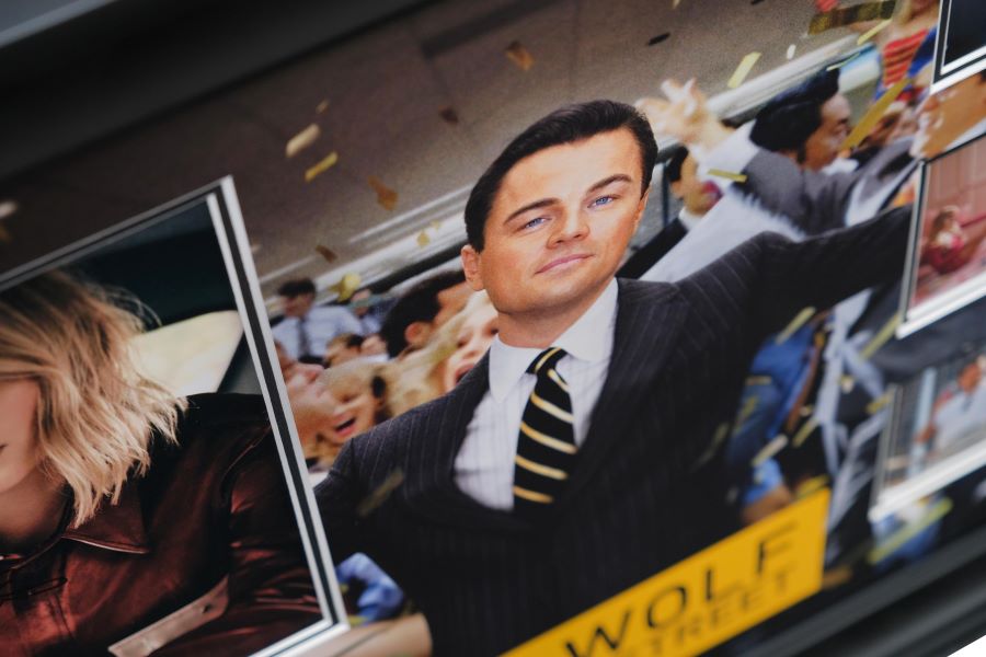 Wolf Of Wall Street Signed by Di Caprio and Margot Robbie - Memorabilia Framers Shop