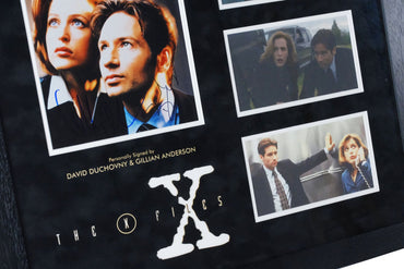 X Files Photograph Framed Display Signed by David Duchovny and Cillian Anderson