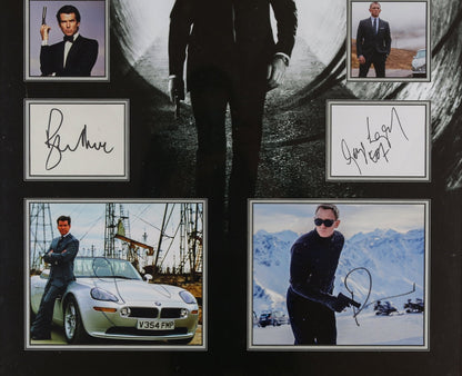 007 5 Signed Framed Display - Memorabilia Framers Shop