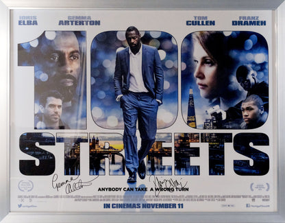 Idris Elba and Gemma Arterton "A Hundred Streets" Signed Poster Framed Display