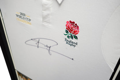 2003 World Cup Champions England Rugby shirt signed by Jonny Wilkinson - Memorabilia Framers Shop