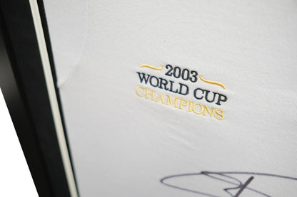 2003 World Cup Champions England Rugby shirt signed by Jonny Wilkinson - Memorabilia Framers Shop
