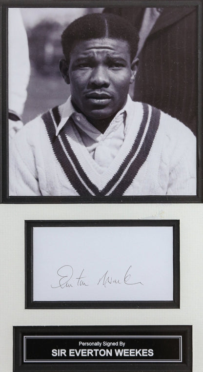 5 Signed Cricket Legends Whitecard Framed Display - Memorabilia Framers Shop