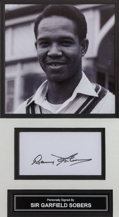 5 Signed Cricket Legends Whitecard Framed Display - Memorabilia Framers Shop