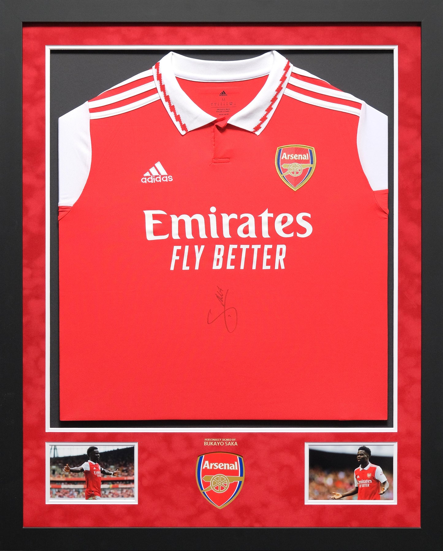 Bukayo Saka Signed Shirt Framed Display