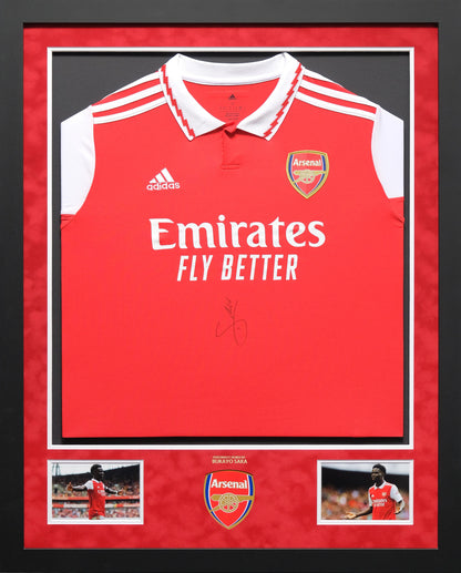 Bukayo Saka Signed Shirt Framed Display