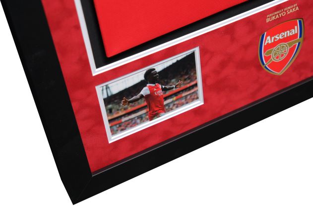 Bukayo Saka Signed Shirt Framed Display
