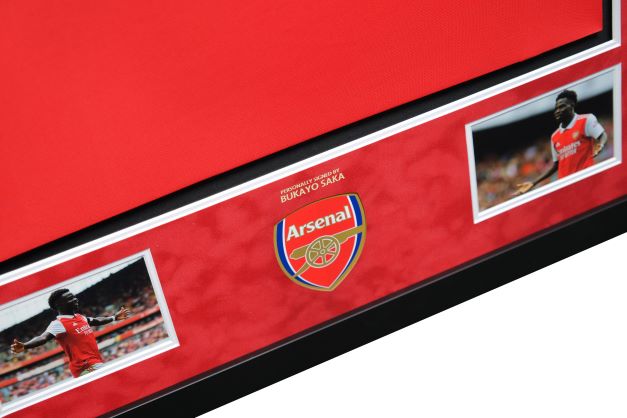 Bukayo Saka Signed Shirt Framed Display