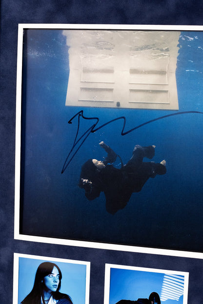 Billie Eilish Signed Hit Me Hard And Soft Exclusive Grey LP Insert Framed Display