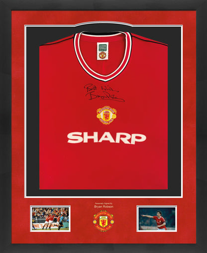 Bryan Robson Signed Shirt Framed Display