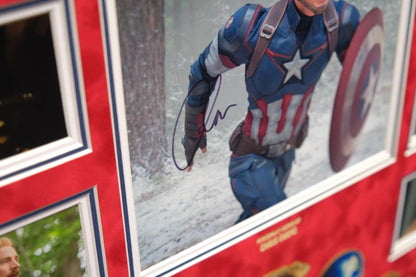 Captain America Signed Photograph by Chris Evans Framed Display