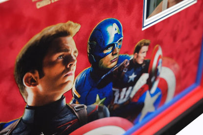 Captain America Signed Photograph by Chris Evans Framed Display