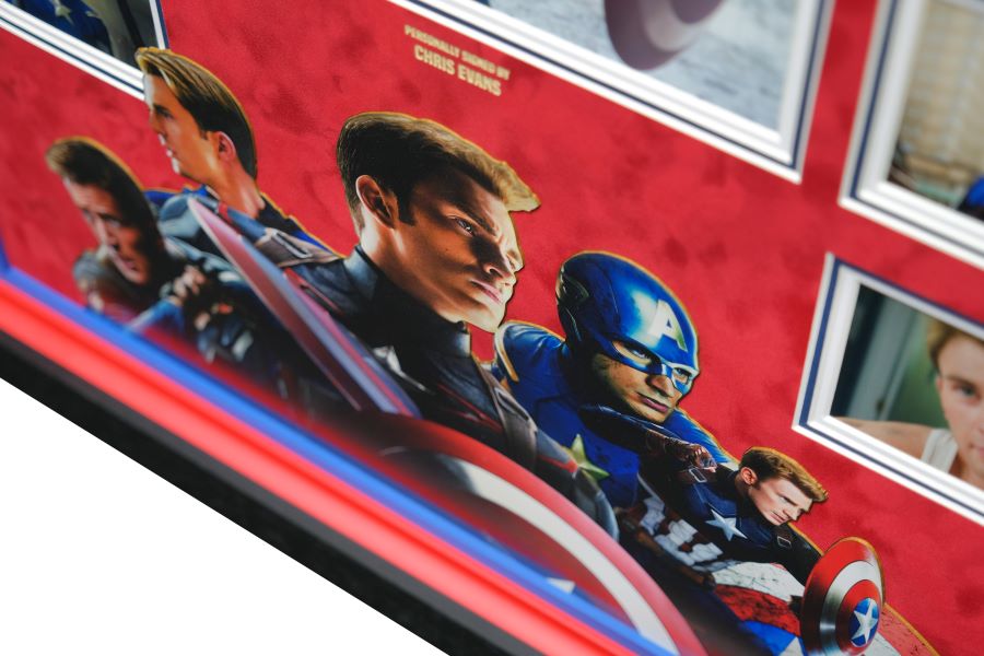 Captain America Signed Photograph by Chris Evans Framed Display
