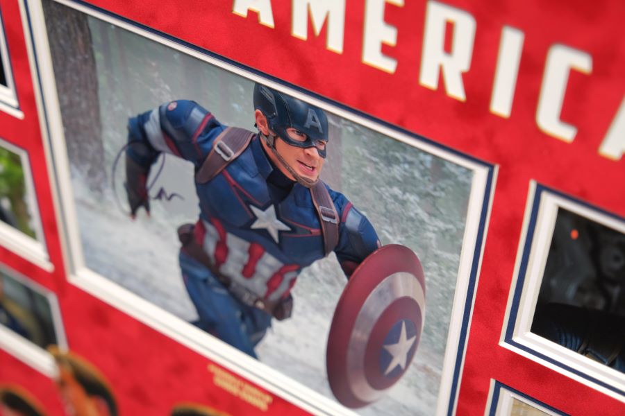 Captain America Signed Photograph by Chris Evans Framed Display