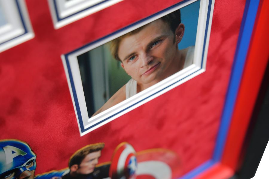 Captain America Signed Photograph by Chris Evans Framed Display
