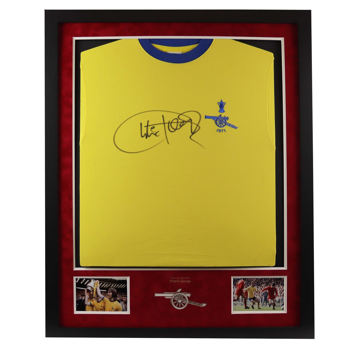 Charlie George Signed Shirt Framed Display