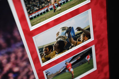 Charlie George Large Arsenal Signed Framed Display