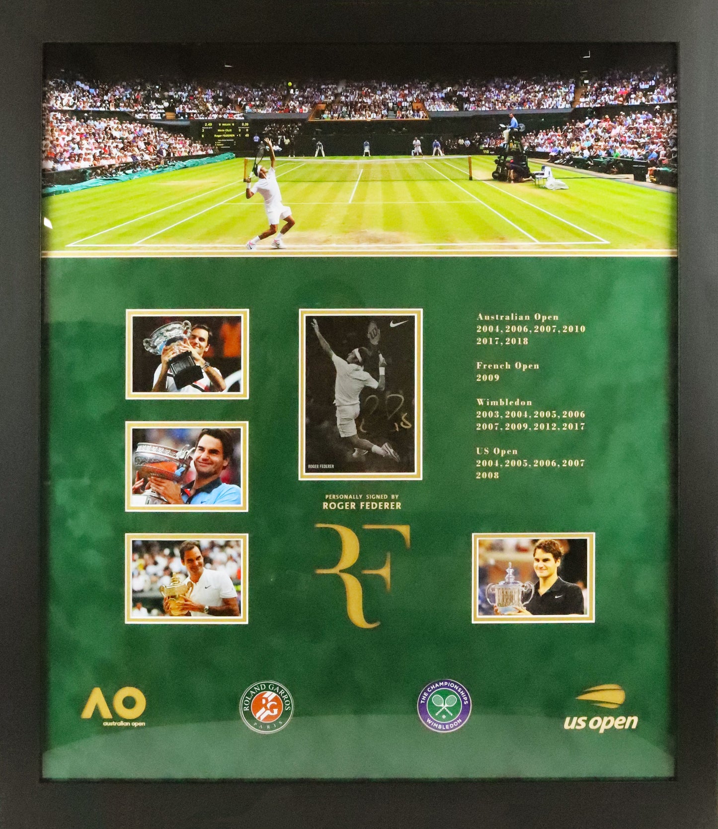 Roger Federer Signed Photograph Display