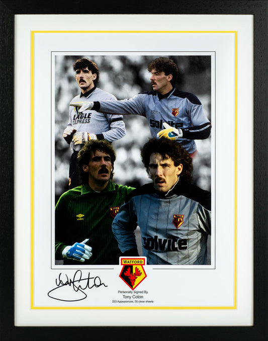 Tony Coton Watford FC Signed Photo Framed