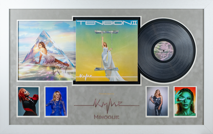 Kylie Minogue Signed 'Tension II  ' Vinyl Insert Framed Display