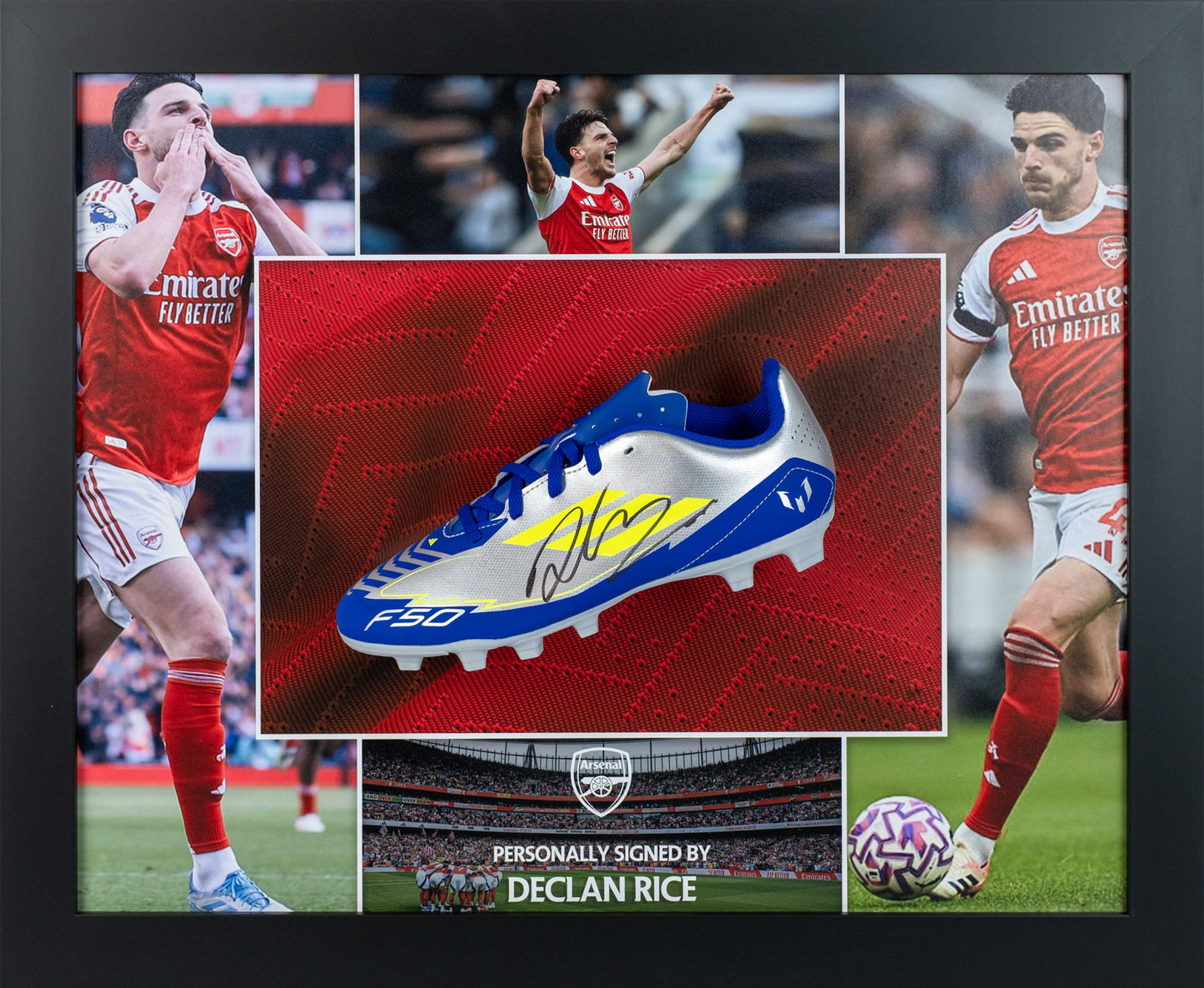 Declan Rice Signed Red Boot Arsenal