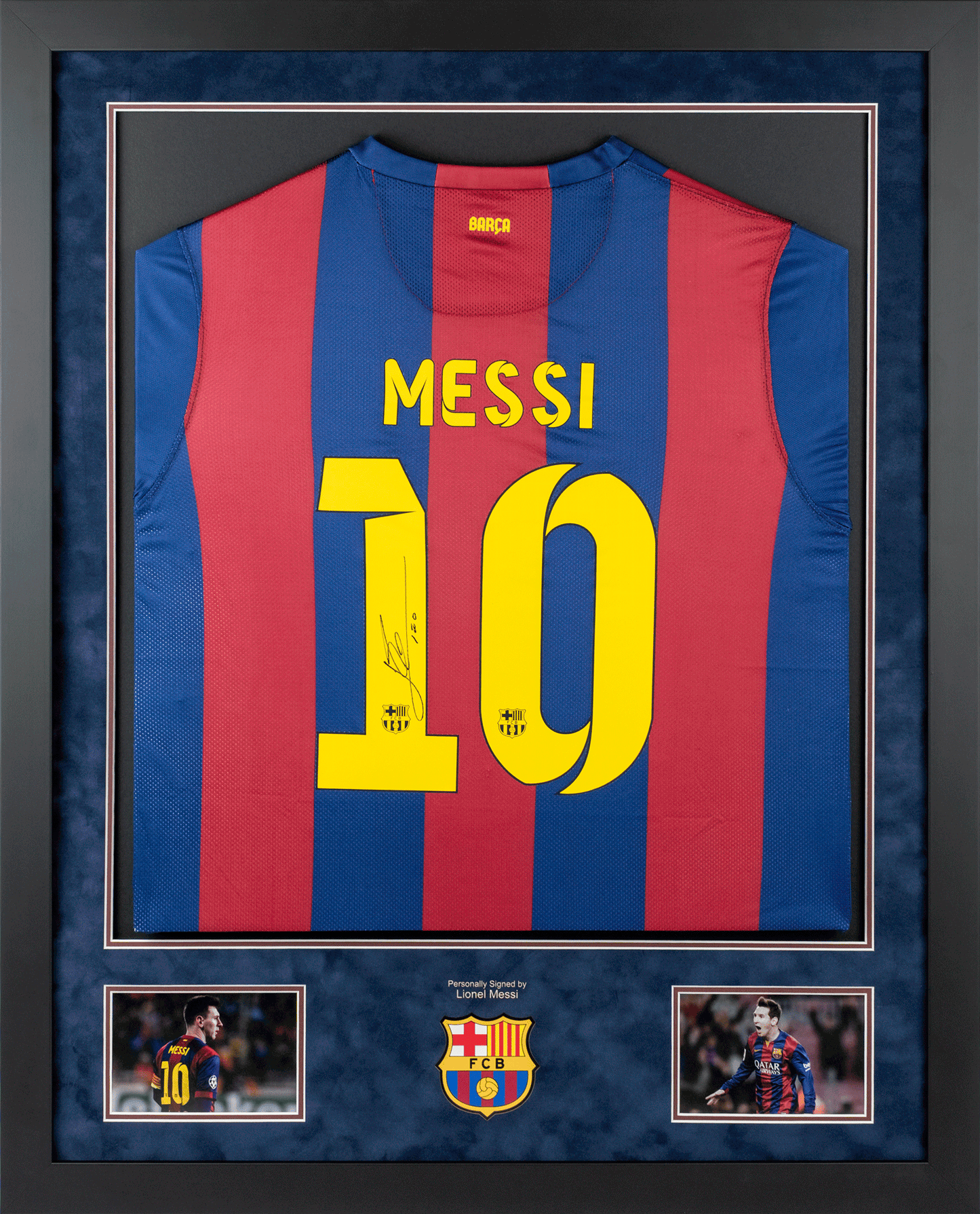 Lionel Messi Signed Barcelona FC Shirt Framed Display