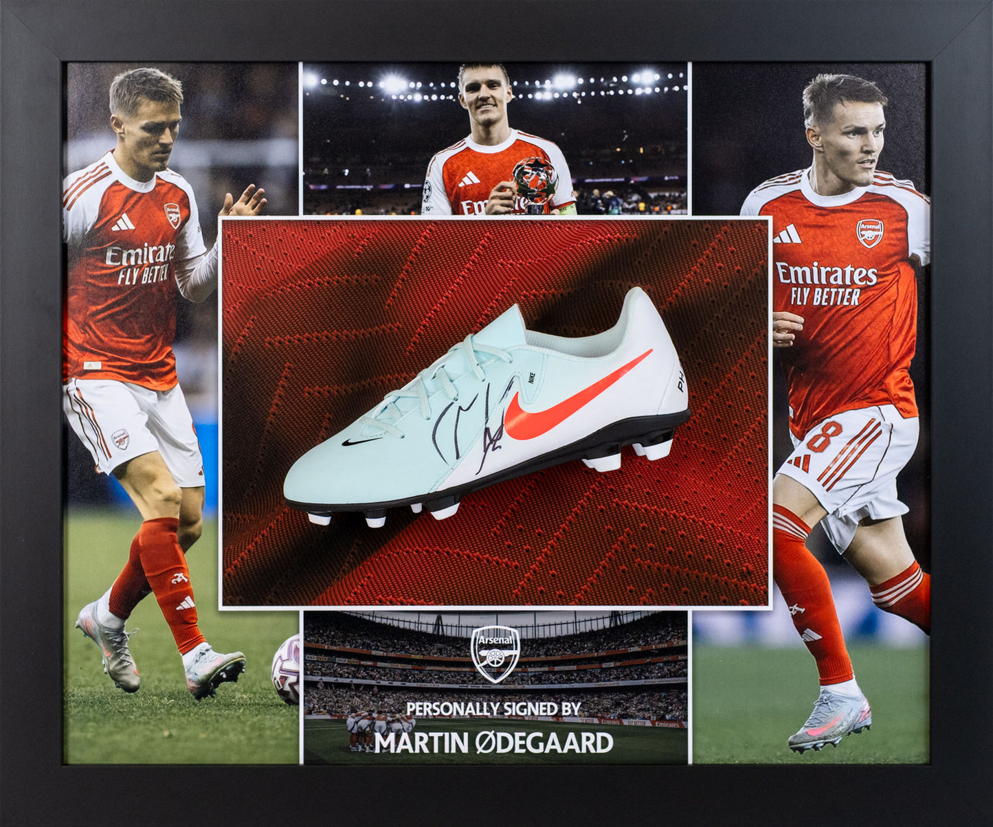 Martin Ødegaard Signed Boot Arsenal Display