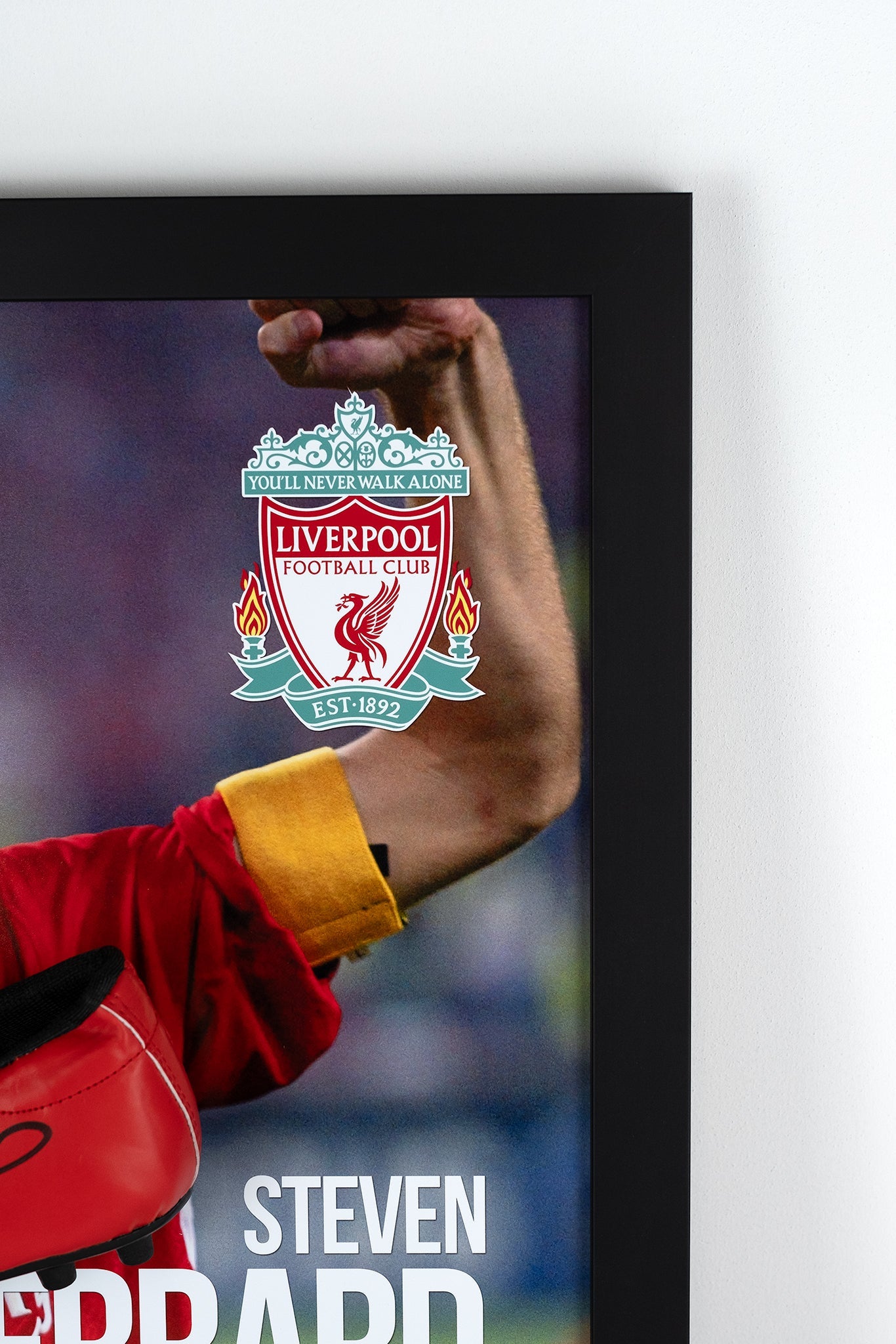 Steven Gerrard Signed Boot Framed Display