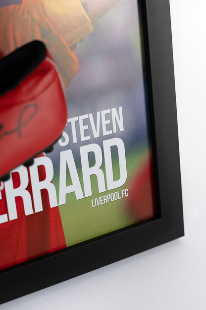 Steven Gerrard Signed Boot Framed Display