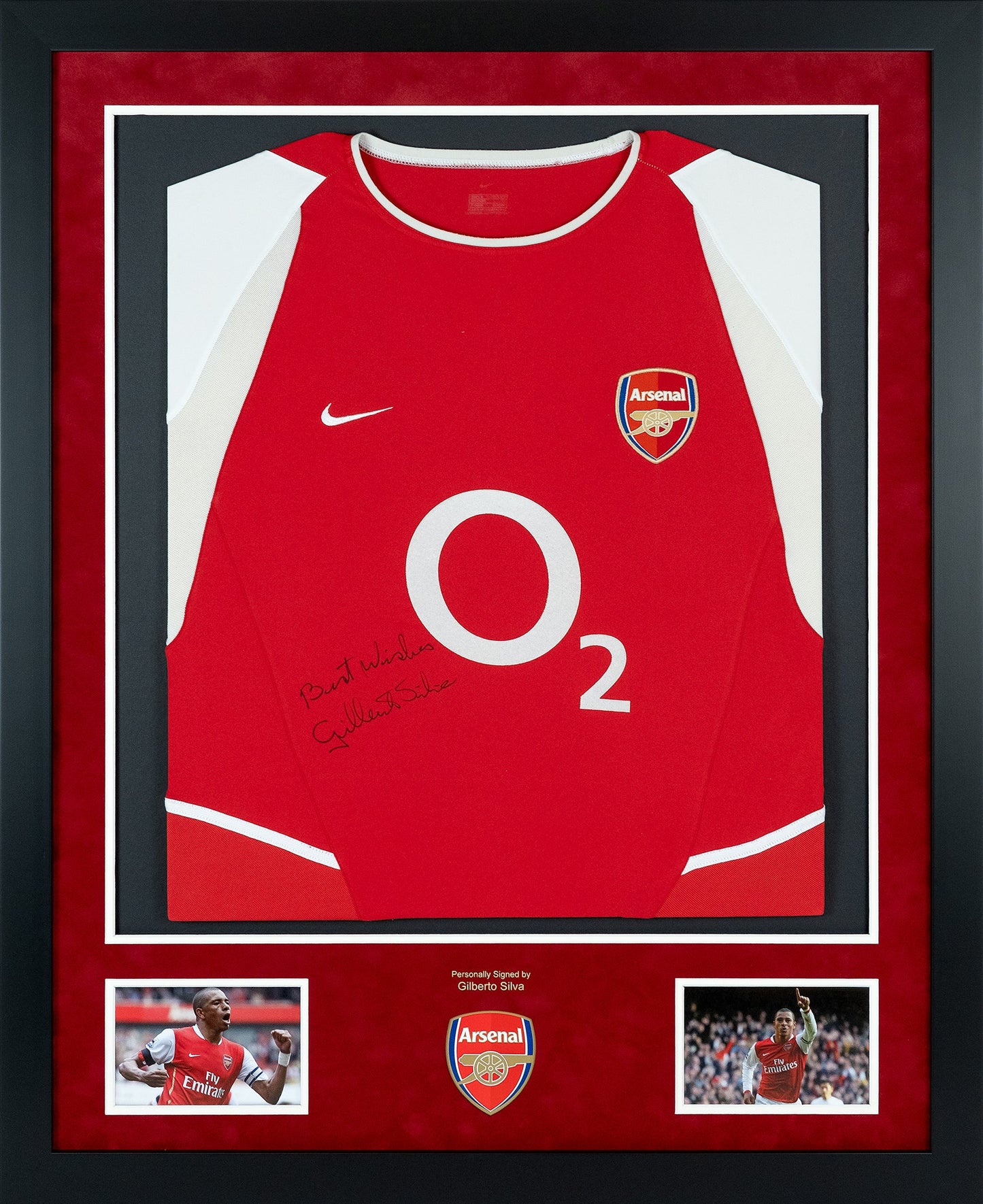 Gilberto Silva signed Arsenal shirt
