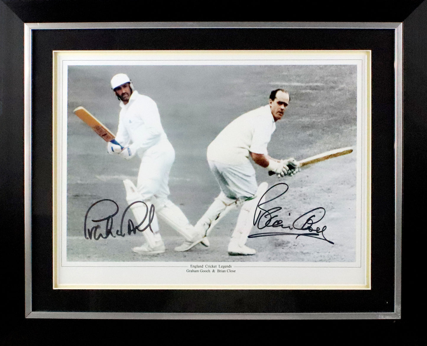 Graham Gooch and Brian Close Signed Photo Framed Display