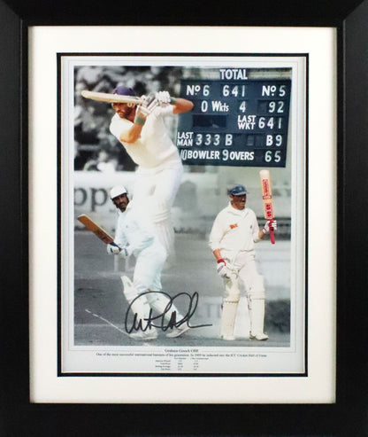Graham Gooch Signed Photo Framed Display